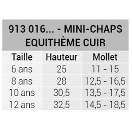 Mini-chaps EQUITH?ME cuir