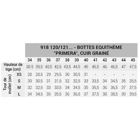 Bottes EQUITH?ME "Primera", cuir grain?