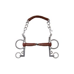 Mors Pelham METALAB "Pinchless" cuir, branches longues