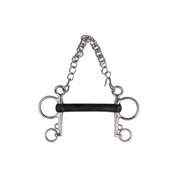 Mors Pelham METALAB, caoutchouc souple droit