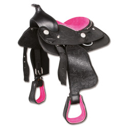 SELLE WESTERN SYNTH?TIQUE THINK PINK POUR PONEY