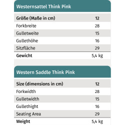 SELLE WESTERN SYNTH?TIQUE THINK PINK POUR PONEY 2